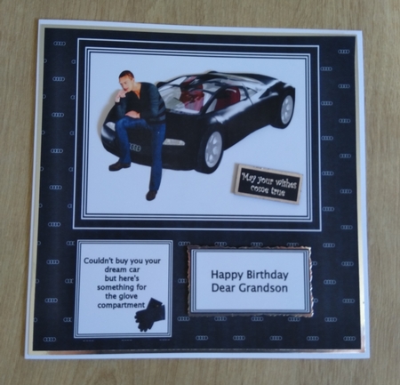 8 x 8 dream car quick card front by Honorscard Appleby