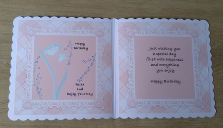 Beautiful Pink & White Insert Blank 8x8 by Honorscard Appleby