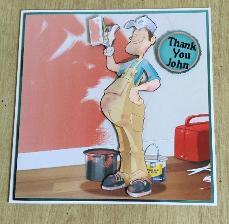 Plasterer Dude 7x7 Quick Card by Honorscard Appleby