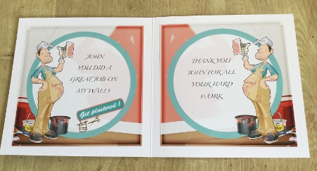 Plasterer Dude 7x7 Quick Card Insert by Honorscard Appleby