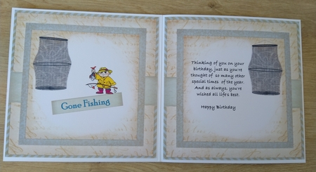  Male Card  Fishing   INSERT by Honorscard Appleby