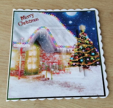One Sheet Wonders - Christmas Cottage - Easy Cut - 3D Pyramid/pyrimage by Honorscard Appleby