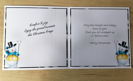 Matching blank insert for the design sheet - Snow Christmas 1 by Honorscard Appleby