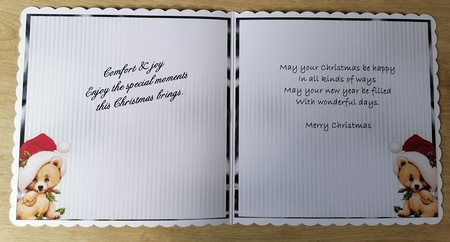 Matching blank insert for the design sheet - Snow Christmas 3 by Honorscard Appleby