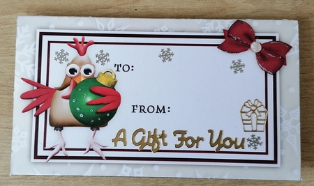 Christmas Chicken4 Money Envelope by Honorscard Appleby