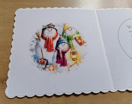 Christmas Snowmen Family Insert 2 by Honorscard Appleby