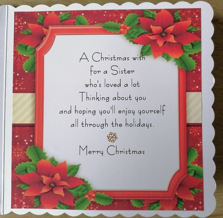 Beautiful Red floral Insert Blank A5 by Honorscard Appleby