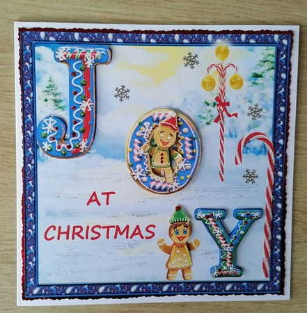 Gingerbread Christmas 2  approx. 6 x 6inches by Honorscard Appleby