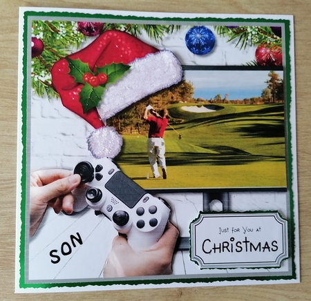 Golf loving gamer Christmas by Honorscard Appleby