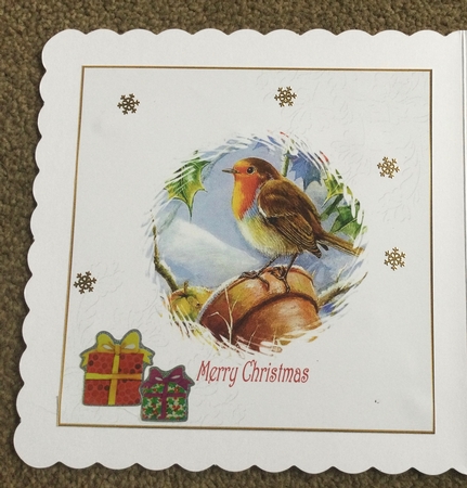 Christmas Snow is Falling matching 7x7ins Insert 2 by Honorscard Appleby