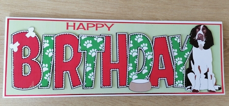 Spaniel Dog BIRTHDAY large dl 2 by Honorscard Appleby