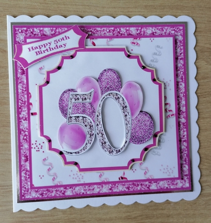 Happy 50th Birthday 2 - 7x7 Mini Kit by Honorscard Appleby