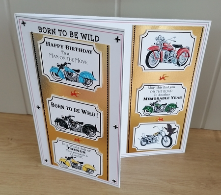 9 Motor bike themed mini toppers by Honorscard Appleby
