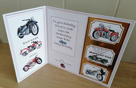 9 Motor bike themed mini toppers by Honorscard Appleby