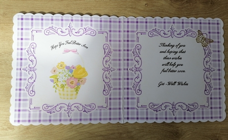 Purple Plaid 8x8 Insert by Honorscard Appleby