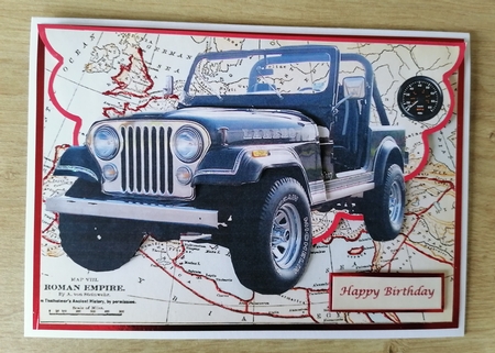 Hot Jeep Envelope Card by Honorscard Appleby