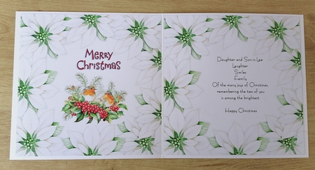 Christmas Poinsettias Insert Or Card Topper by Honorscard Appleby