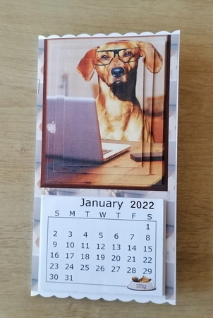 Dog Working on his Computer - 2022 Calendar by Honorscard Appleby