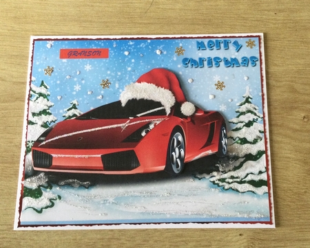 Christmas Car A4 by Honorscard Appleby