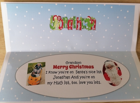 Christmas Dinosaurs JONATHAN large dl insert by Honorscard Appleby