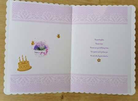 Lilac flowers insert by Honorscard Appleby