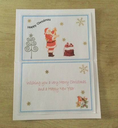 7 x 5 Insert for Christmas card by Honorscard Appleby