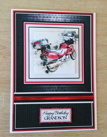A5 Red Racing Car Card Front with toppers and sentiments  by Honorscard Appleby
