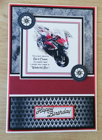 A5 Cool & Classic Card Front with toppers and sentiments  by Honorscard Appleby