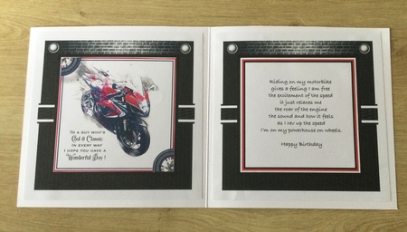 7x7 In The Fast Lane Red Blank Insert  by Honorscard Appleby