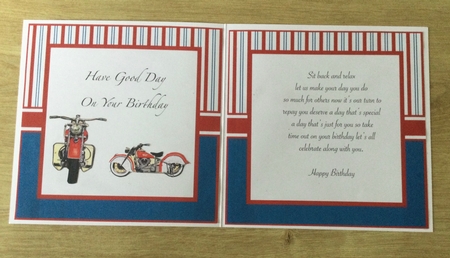7x7 Forever Young Blue & Red Blank Insert  by Honorscard Appleby