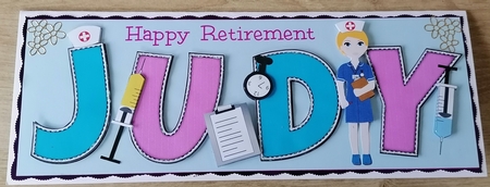 Cute Nurse JUDY retirement large dl by Honorscard Appleby