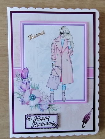 A5 Simplicity is elegance Card Front Topper and Sentiments  by Honorscard Appleby