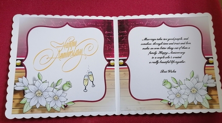 8x8 Anniversary Celebrations Blank Insert  by Honorscard Appleby