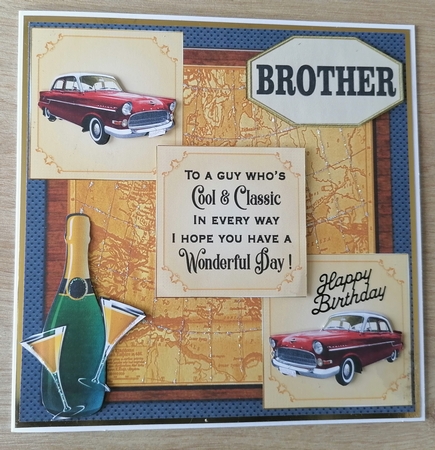 3 Panel classic car card front 3 by Honorscard Appleby