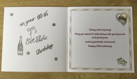 Insert with verse for 60th birthday to match cup1157171_2306 by Honorscard Appleby