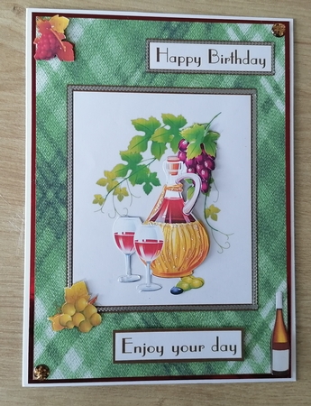 Wine birthday male greeting card  by Honorscard Appleby