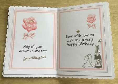 Insert for a Beautiful girl by Honorscard Appleby
