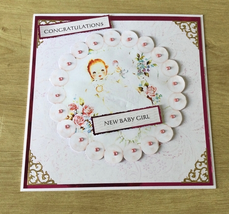 Vintage baby Girl Topper by Honorscard Appleby