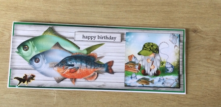 Large DL  Card  Male Card Fishing by Honorscard Appleby