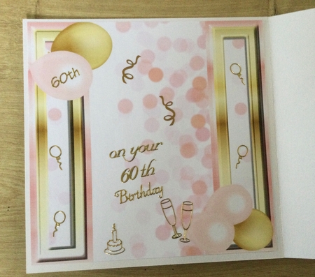 Birthday Celebration Pink & Gold Background 1 by Honorscard Appleby