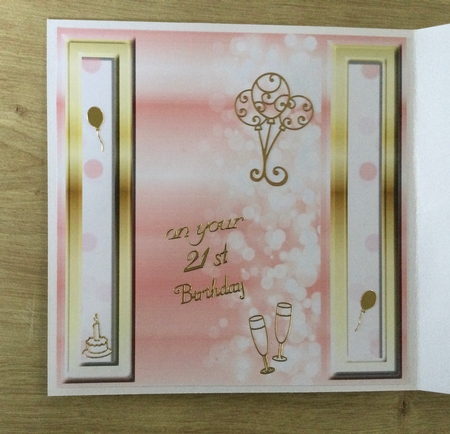 Birthday Celebration Pink & Gold Background 2 by Honorscard Appleby
