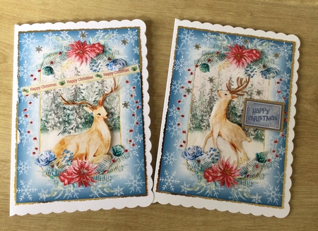 2 Christmas forest animal card fronts 2 by Honorscard Appleby