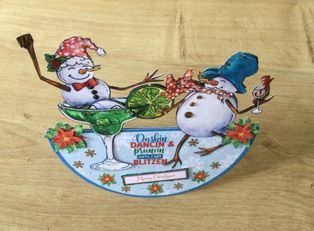 BLITZEN SNOWMEN rocker card by Honorscard Appleby