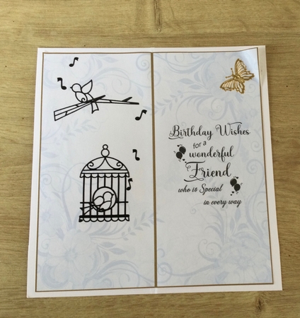 Floral & butterfly dl Insert 1 by Honorscard Appleby
