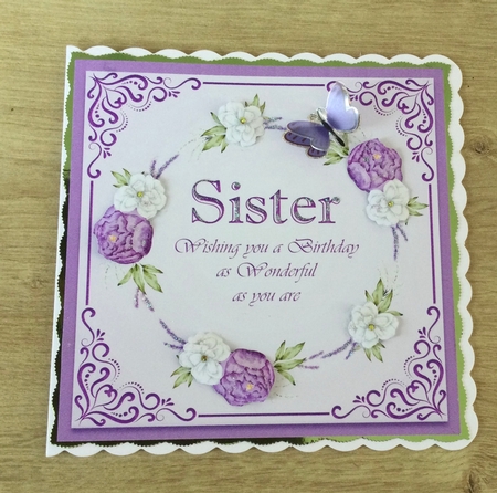 Sister Card With Flowers by Honorscard Appleby