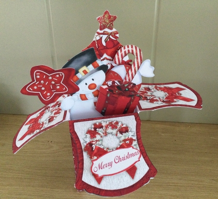 Sweet Snowman Pop Up box #1   by Honorscard Appleby