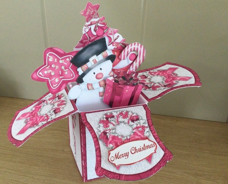 Sweet Snowman Pop Up box #3   by Honorscard Appleby