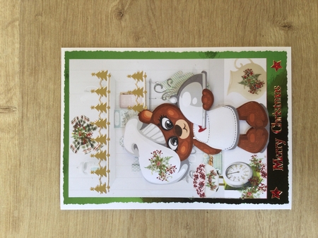 CHRISTMAS CHEF, SERVING THE PUDDING by Honorscard Appleby