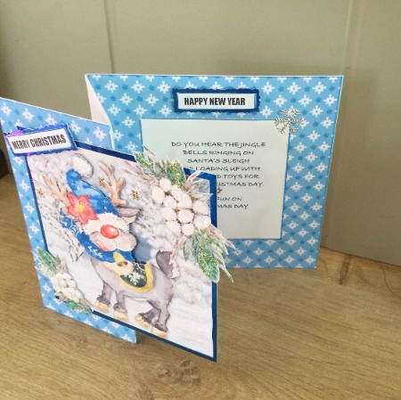 Blue Christmas Fold back 2 by Honorscard Appleby