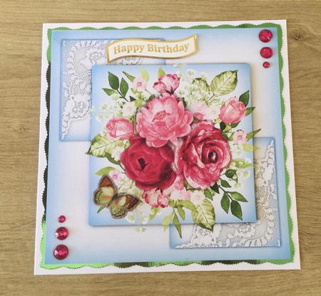 7.5x7.5 Beautiful Hot Pink Roses by Honorscard Appleby